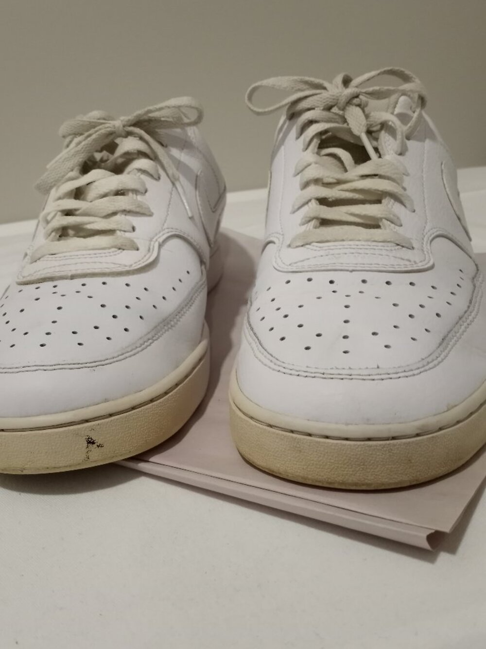 NIKE COURT VISION LOW RISE SNEAKERS WHITE MEN'S SIZE 13